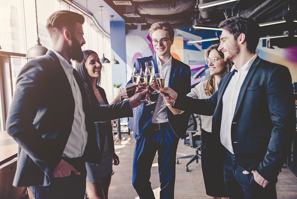 Group of people working in modern office