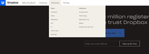 Persona-Based Solution Presentation (Dropbox)