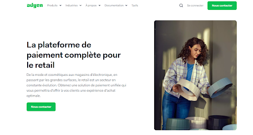 Personnalisation pour le commerce au détail (Image, titre, et appel à l’action) (Adyen)