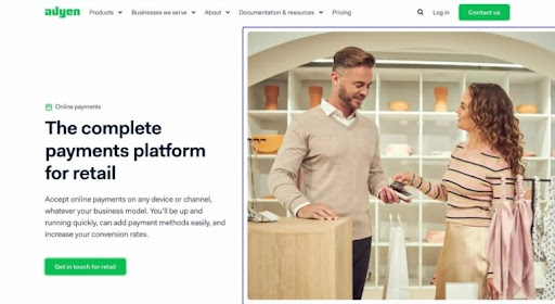 Personnalisé pour le commerce au détail (Image, title, and CTA) (Adyen)