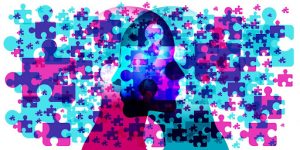 Un puzzle de deux visages humains